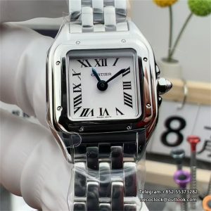 PANTHERE 19*25mm Ladies White Dial SS Bracelet BVF Swiss Quartz