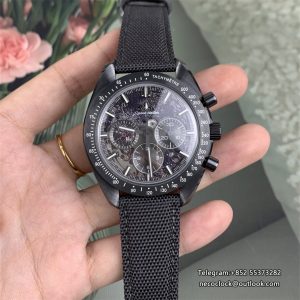 Speedmaster SMF Black Dial On Black Nylon Strap 1:1 A3861