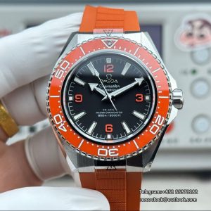 VS+F Planet Ocean 600M Orange Ceramic Black Dial Orange Rubber A8800