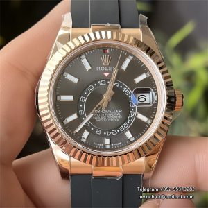 SkyDweller 336235 42mm RG/RU Brown Dial ZF A2824(Tungsten Heavy Version)
