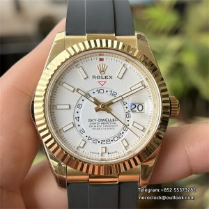 SkyDweller 336238 42mm YG/RU White Dial ZF A2824(Tungsten Heavy Version)