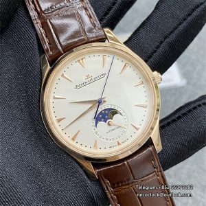Master Ultra Thin Moonphase RG/LE White ZF A925 V2 39mm Brown Leather Strap