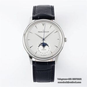 Master Ultra Thin Moonphase SS/LE White Dial ZF V2 A925 Super  39mm Black Leather Strap