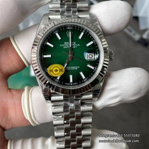 Datejust 126334 41mm 2026 Jubilee SS/SS Ombre Green/Stk VSF DD3235 V3 Free Sprung