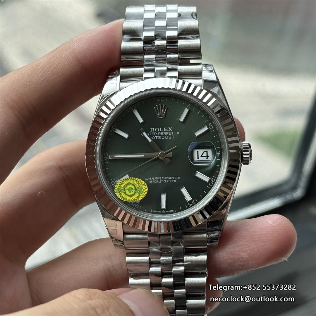 Datejust 126334 41mm SS/SS Green Dial Jubilee VSF DD3235 V3 Free Sprung