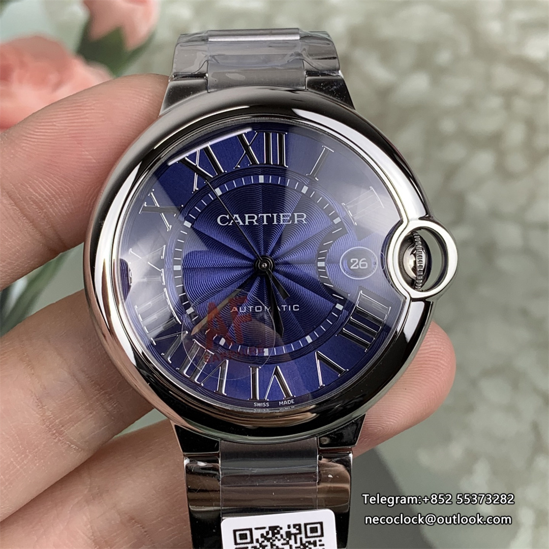 Ballon Bleu De Cartier 40mm SS/SS Purple Dial AF A2824